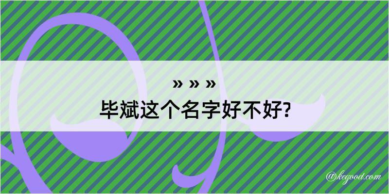 毕斌这个名字好不好?