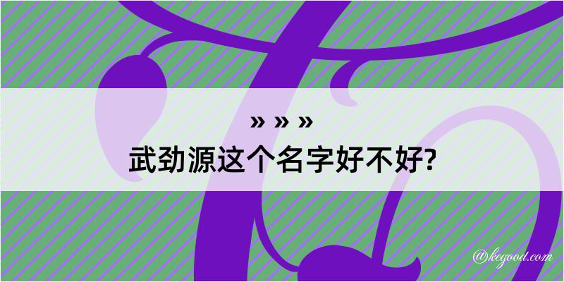 武劲源这个名字好不好?