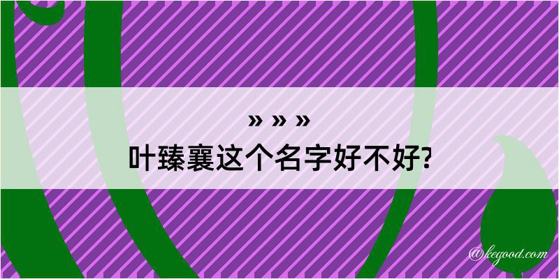 叶臻襄这个名字好不好?