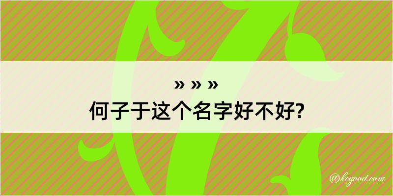 何子于这个名字好不好?