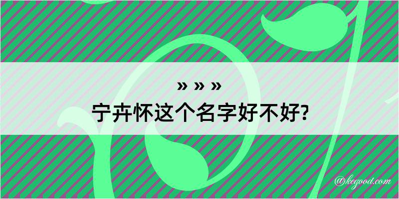 宁卉怀这个名字好不好?