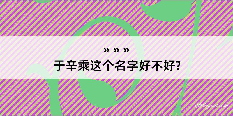 于辛乘这个名字好不好?