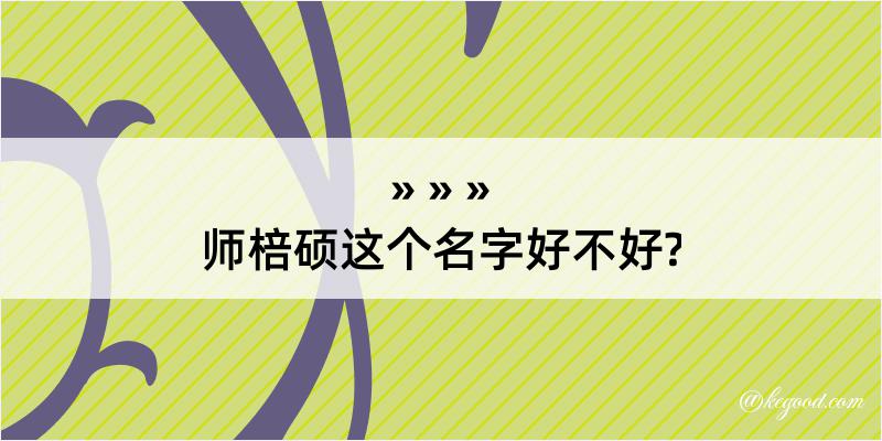 师棓硕这个名字好不好?