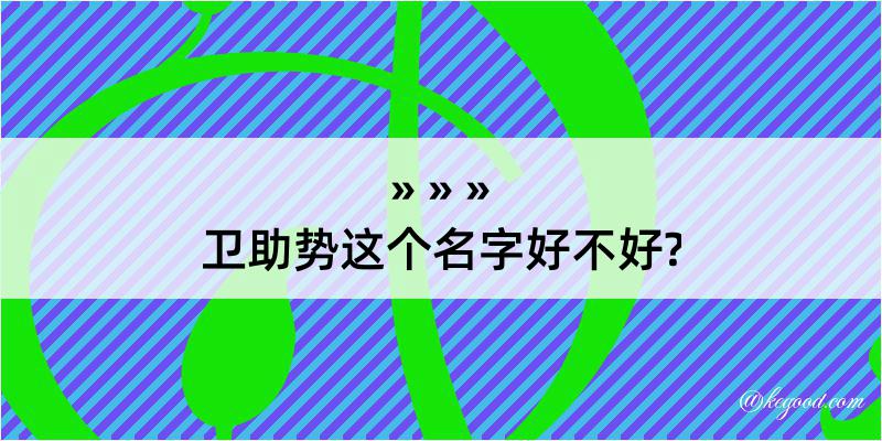 卫助势这个名字好不好?