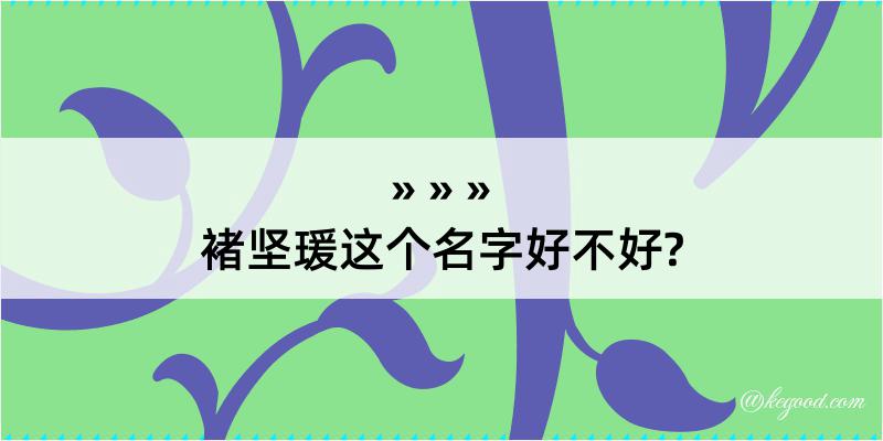 褚坚瑗这个名字好不好?