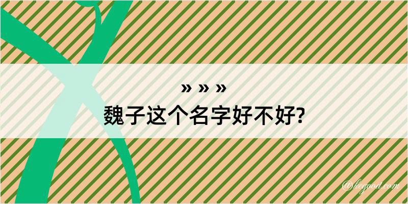 魏子这个名字好不好?