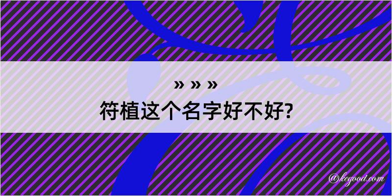 符植这个名字好不好?