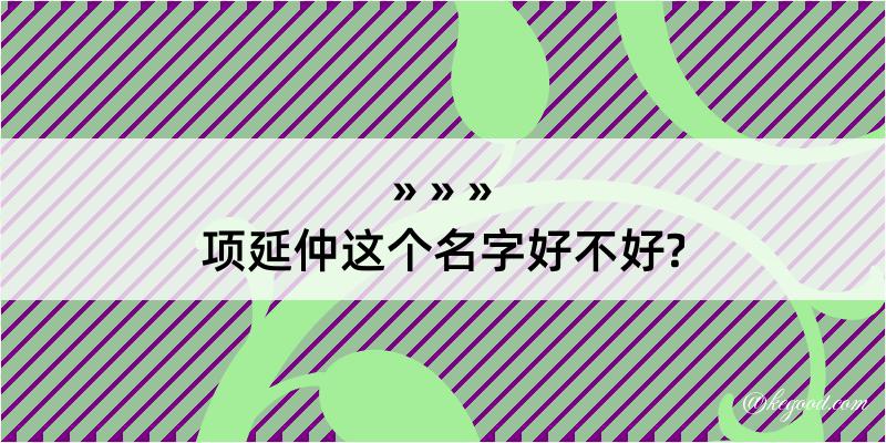 项延仲这个名字好不好?