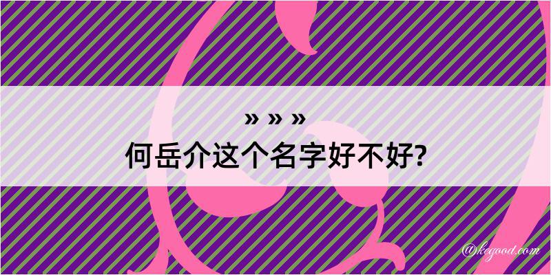 何岳介这个名字好不好?