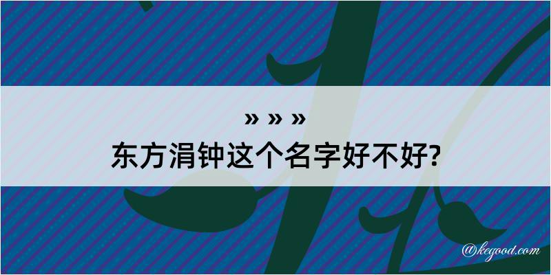 东方涓钟这个名字好不好?