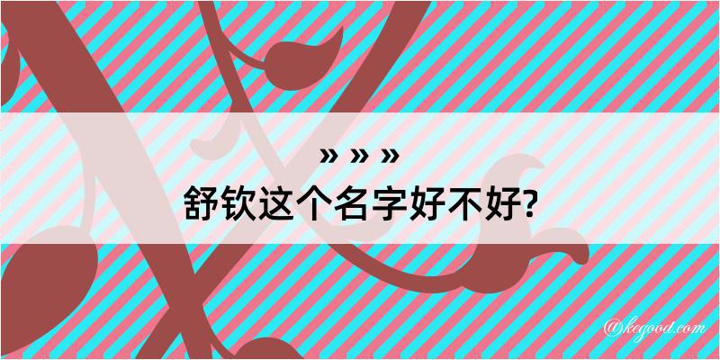 舒钦这个名字好不好?