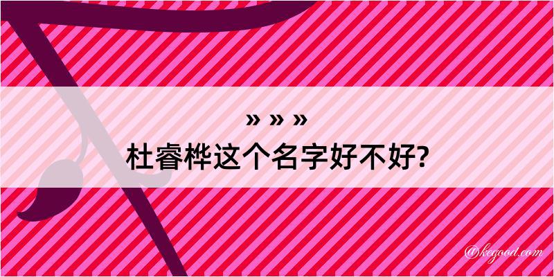 杜睿桦这个名字好不好?