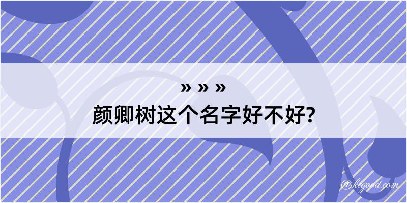 颜卿树这个名字好不好?