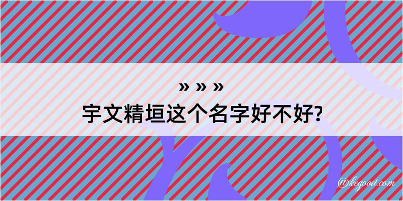 宇文精垣这个名字好不好?