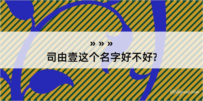 司由壹这个名字好不好?