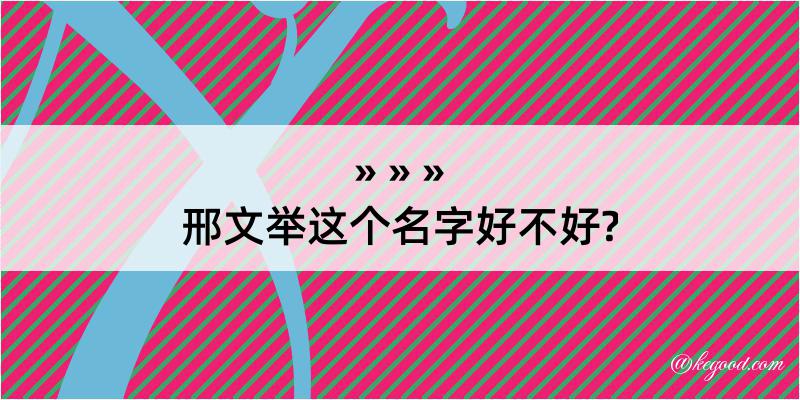 邢文举这个名字好不好?