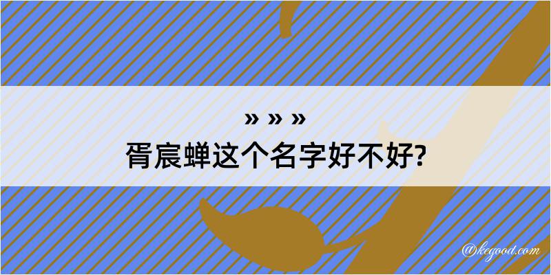 胥宸蝉这个名字好不好?