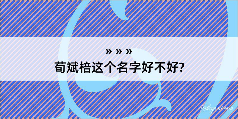 荀斌棓这个名字好不好?