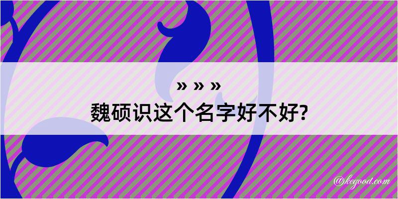 魏硕识这个名字好不好?