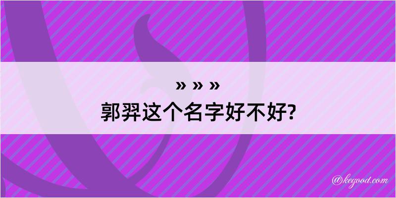 郭羿这个名字好不好?