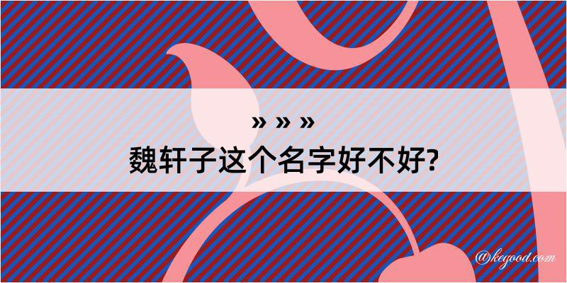 魏轩子这个名字好不好?