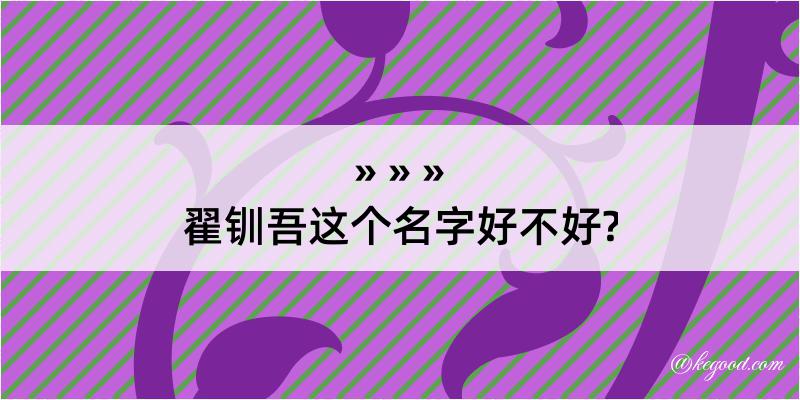 翟钏吾这个名字好不好?