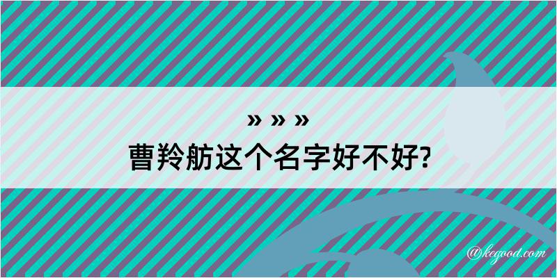 曹羚舫这个名字好不好?