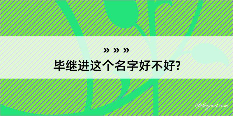 毕继进这个名字好不好?