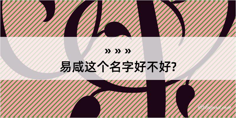 易咸这个名字好不好?