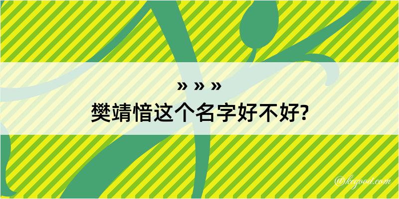 樊靖愔这个名字好不好?