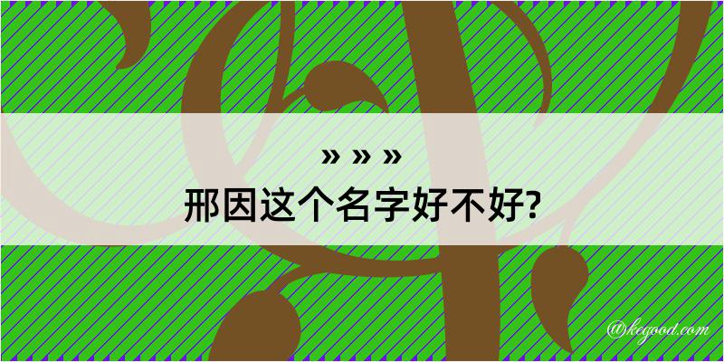 邢因这个名字好不好?