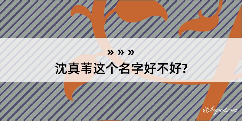 沈真苇这个名字好不好?