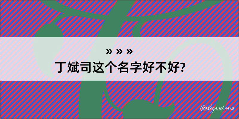 丁斌司这个名字好不好?