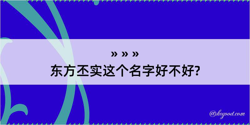 东方丕实这个名字好不好?