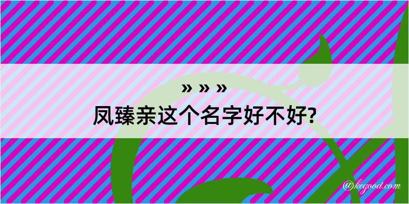 凤臻亲这个名字好不好?