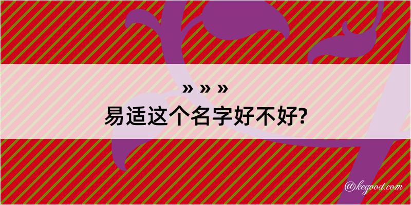 易适这个名字好不好?