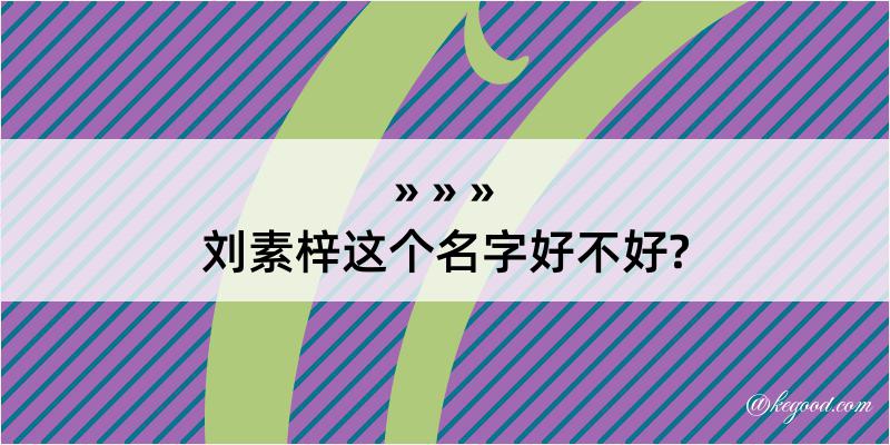 刘素梓这个名字好不好?