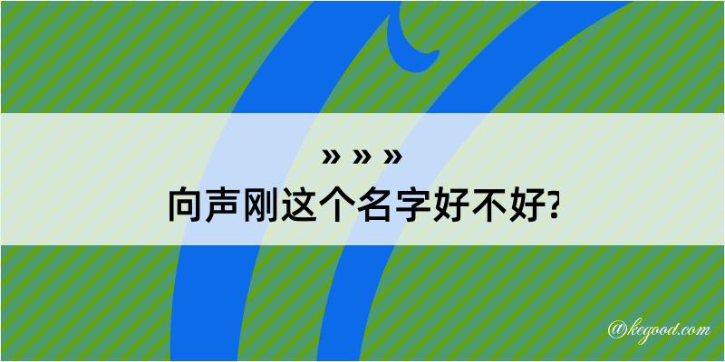 向声刚这个名字好不好?