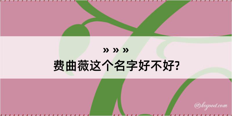 费曲薇这个名字好不好?