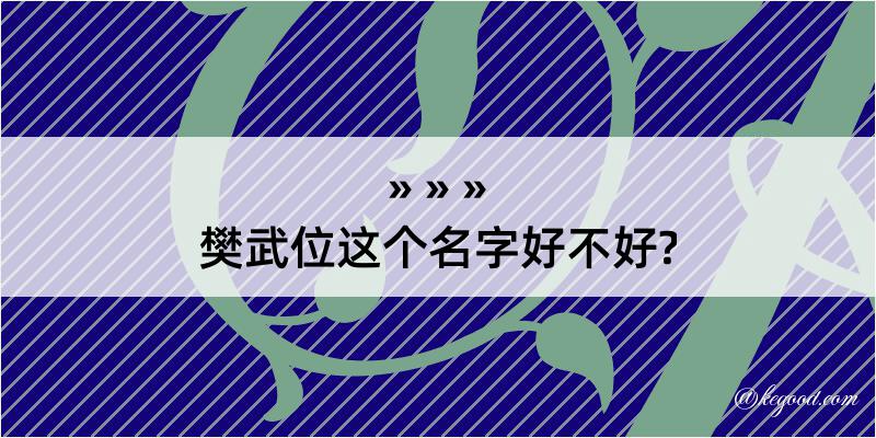 樊武位这个名字好不好?