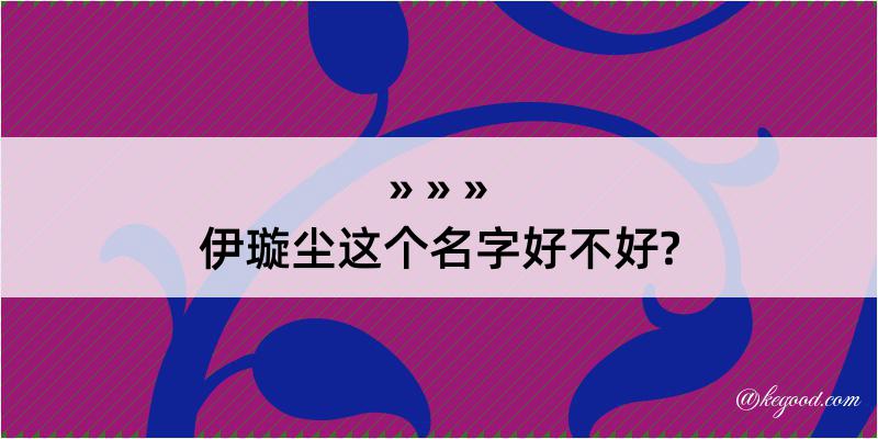 伊璇尘这个名字好不好?