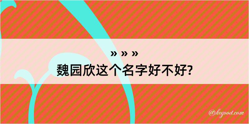 魏园欣这个名字好不好?