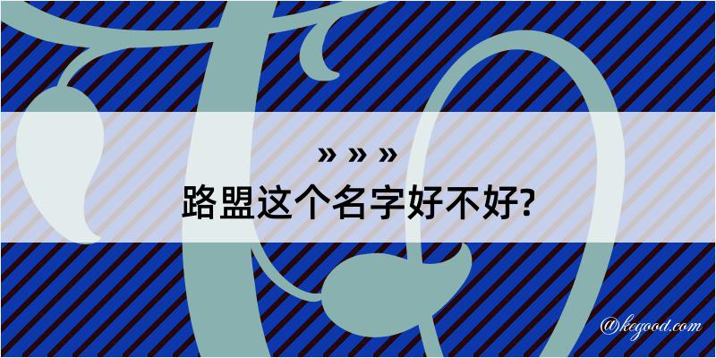 路盟这个名字好不好?