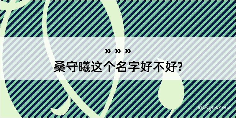 桑守曦这个名字好不好?