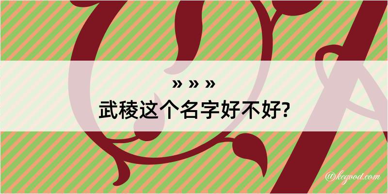 武稜这个名字好不好?