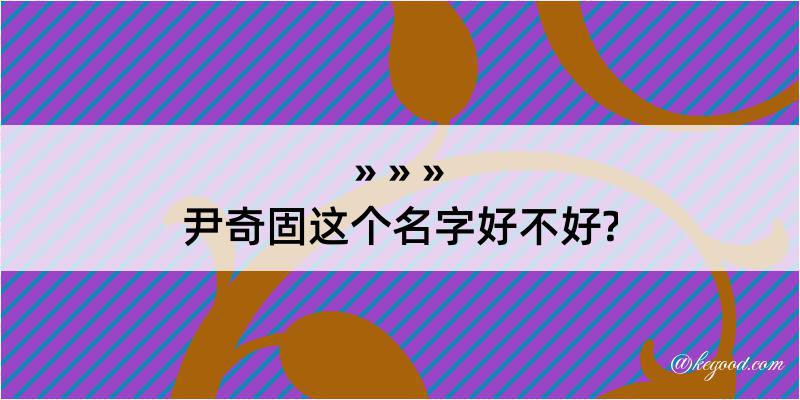 尹奇固这个名字好不好?