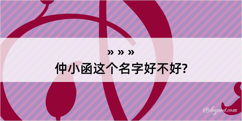 仲小函这个名字好不好?