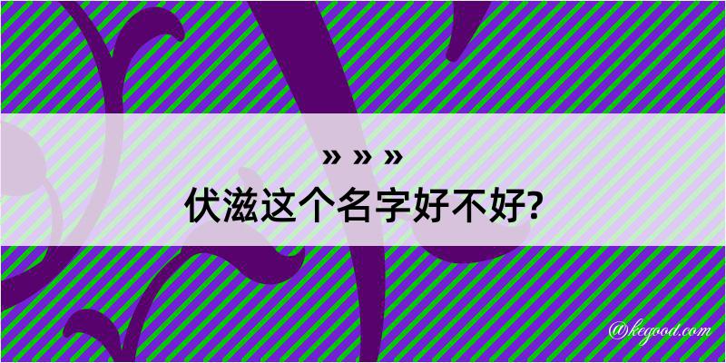 伏滋这个名字好不好?