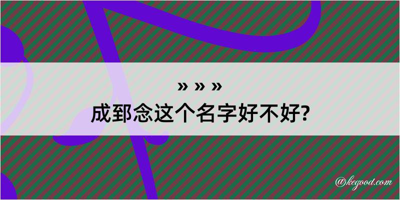 成郅念这个名字好不好?