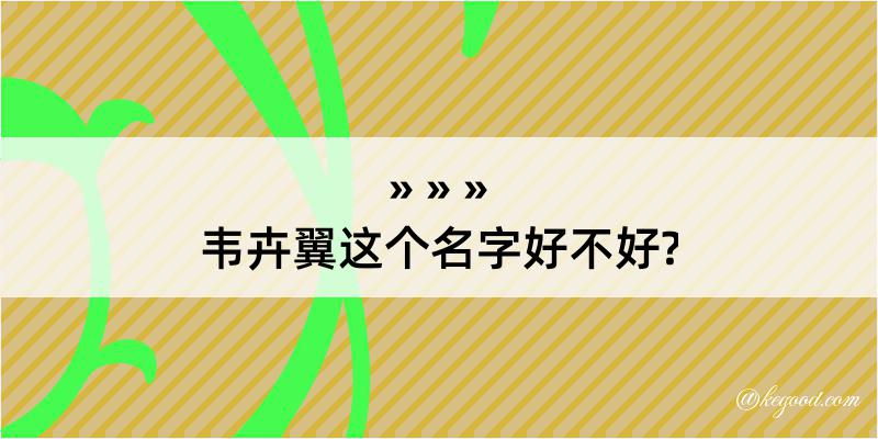 韦卉翼这个名字好不好?